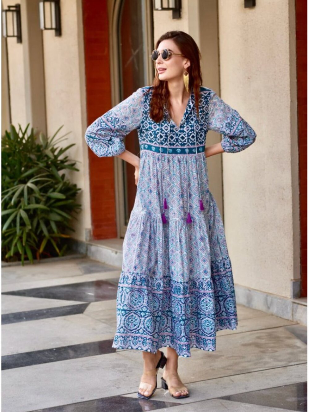 SOHANA ELSA DRESS IN INDIGO - SIZE XL - NWT